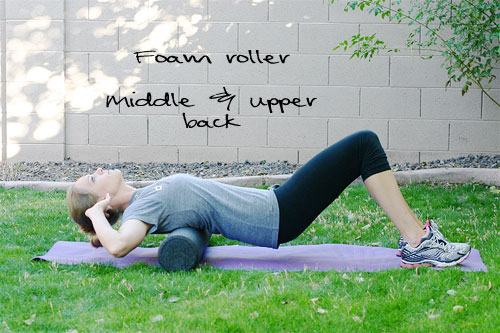 foam rolling the back