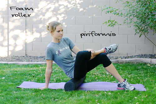 foam rolling the piriformis