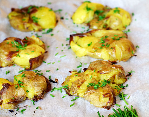 crispy smashed potatoes recipe