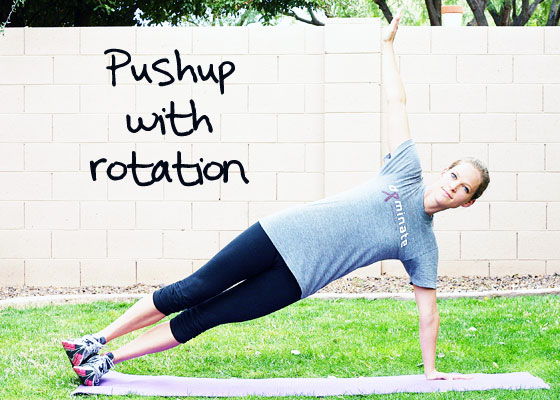 pushup with rotation