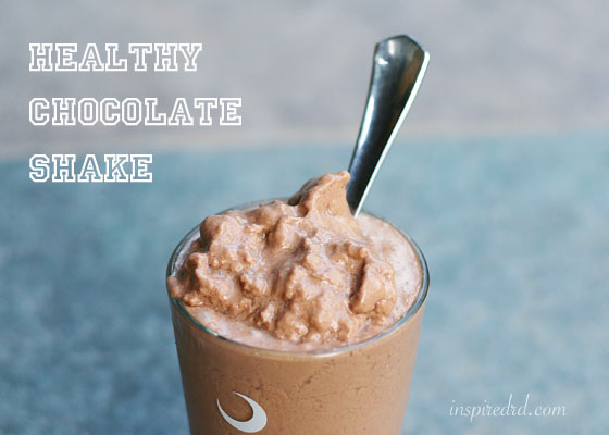 Healthy Chocolate Shake from InspiredRD.com #glutenfree #dairyfree