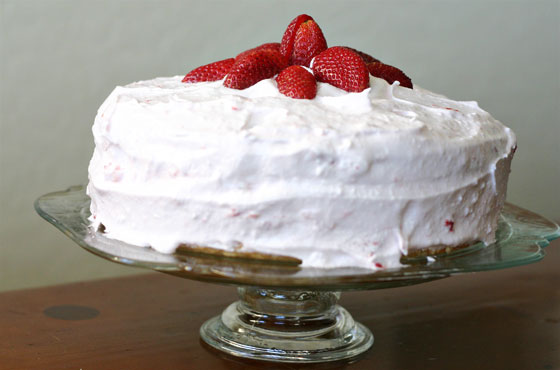 gluten free strawberry vanilla cake