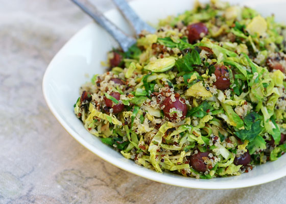 Sweet & Savory Brussels Sprouts with Quinoa from InspiredRD.com