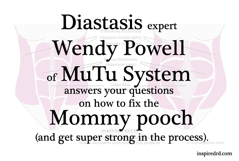 A diastasis expert answers all of your questions! Alysa Bajenaru interviews Wendy Powell of MuTu System on InspiredRD.com