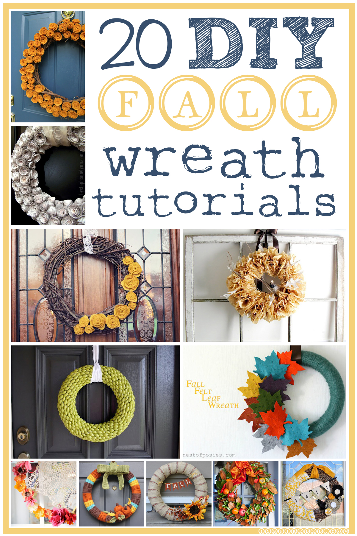 20 DIY Fall Wreath Tutorials