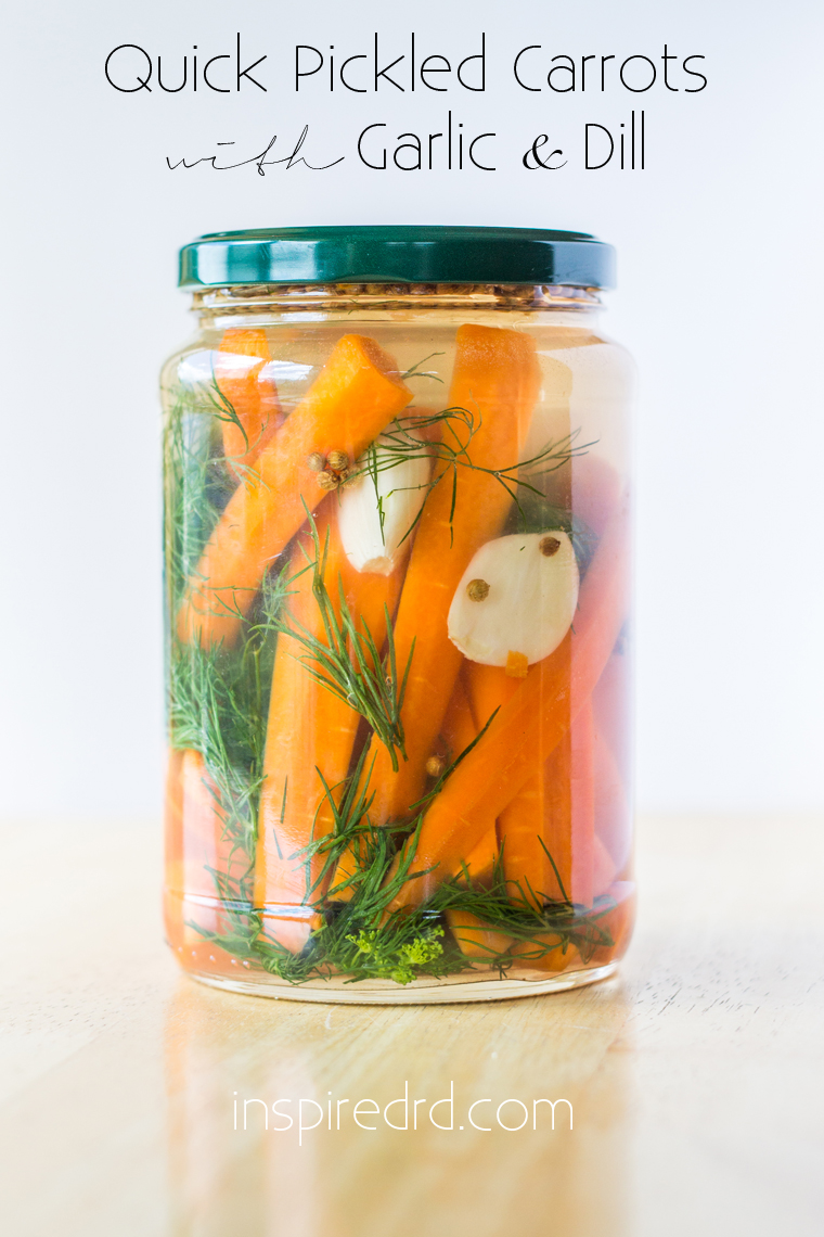 Quick Pickled Carrots with Garlic and Dill