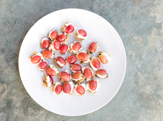 Easy Party Appetizer: Grapes, Goat Cheese and Nuts | InspiredRD.com