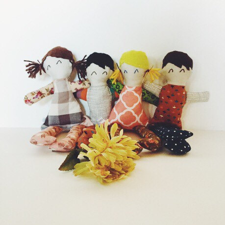 Handmade dolls from The Dandelion Attic