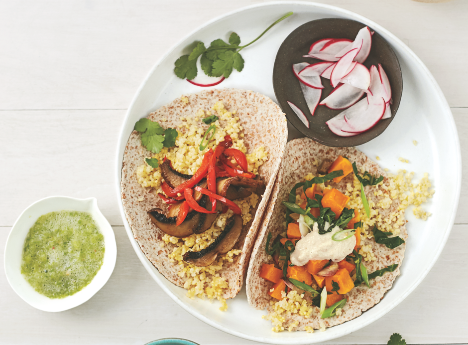 Millet ‘n Veggie Breakfast Tacos: Two Ways - This filling combination of whole grains and veggies will keep you satisfied long until your next meal.